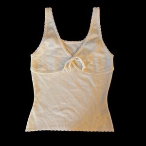 Elegant Cream Sleeveless Top